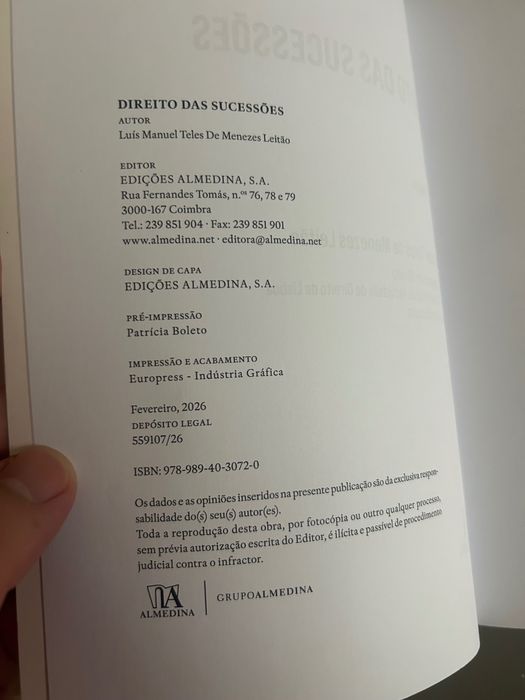 Direito das Sucessões Menezes Leitão