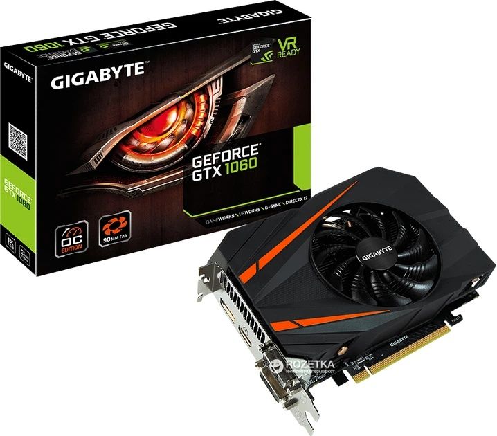 Видеокарта Видеокарта NVIDIA Gigabyte Mini ITX GTX 1060 3Gb
