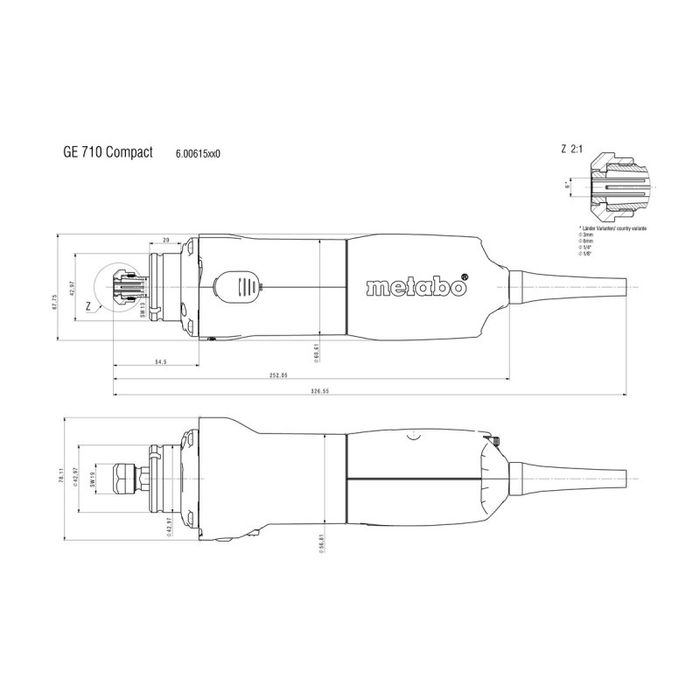 Прямошлифовальная машина Metabo GE 710 Compact