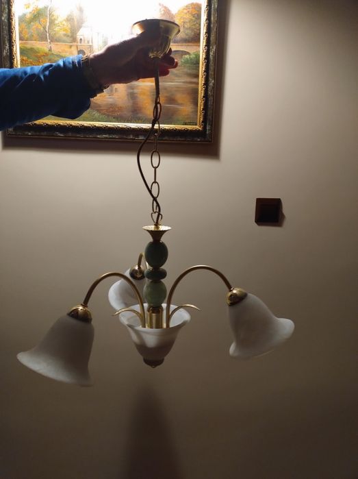 Lampa wisząca  szklane klosze