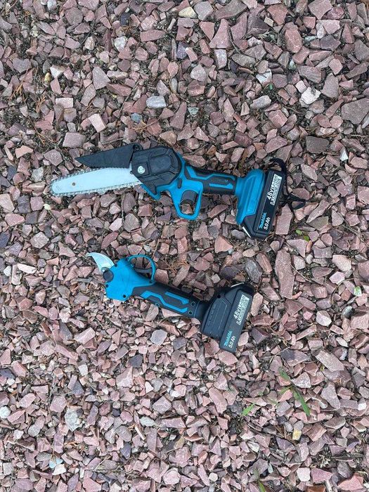 набор электроинструментов цепная пила + секатор Makita Макита 2 аккум.