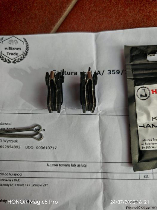 Klocki hamulcowe do hulajnogi