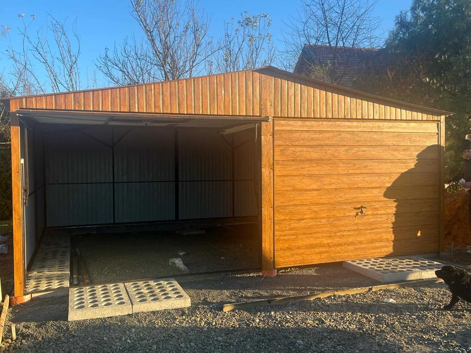 Garaż Blaszany 7x5 Kolor Poziomy Panel