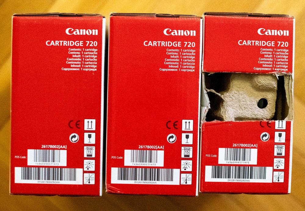 Oryginalny Canon 720 Toner CRG-720 MF6680dn i-SENSYS 5000 str 3 sztuki