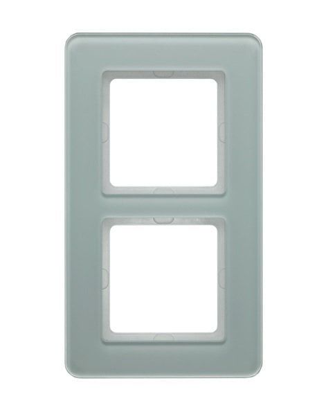 Ramka berker Q7 białe szkło