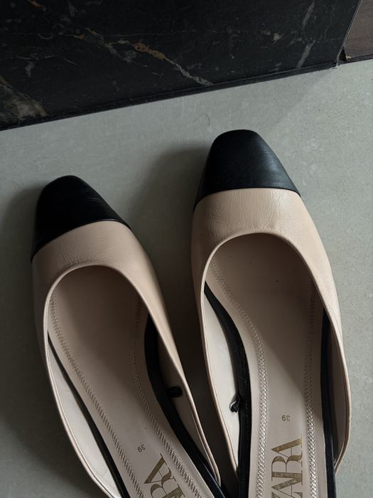 Балетки Zara шкіряні