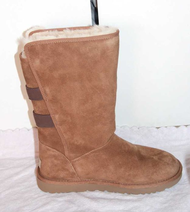 UGG skórzane skóra brąz śniegowce ocieplane botki kozaki brązowe 39
