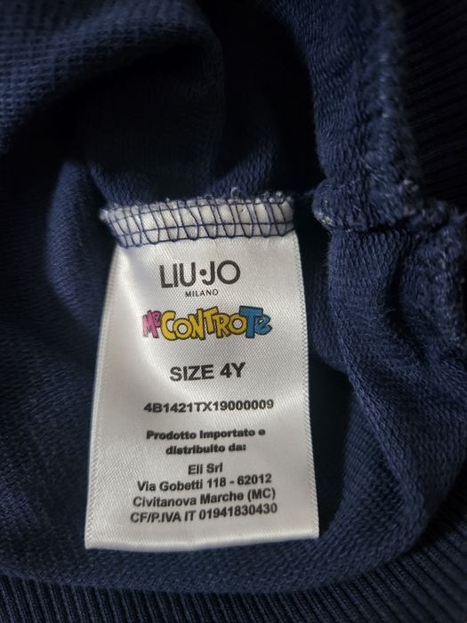 Prześliczna, bawełniana bluza Liu Jo. Stan idealny. 4 latka