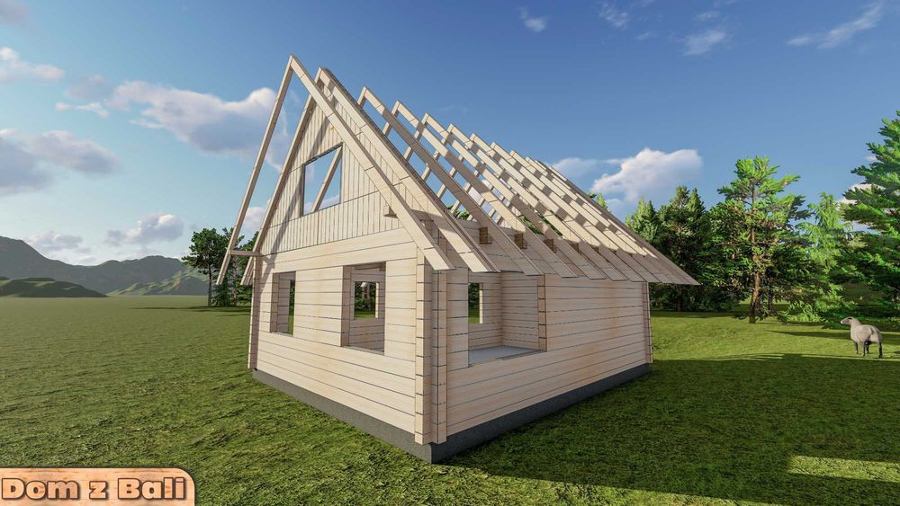 MATERIAŁ NA DOM z bali 13x20 35+42m2 47200zł