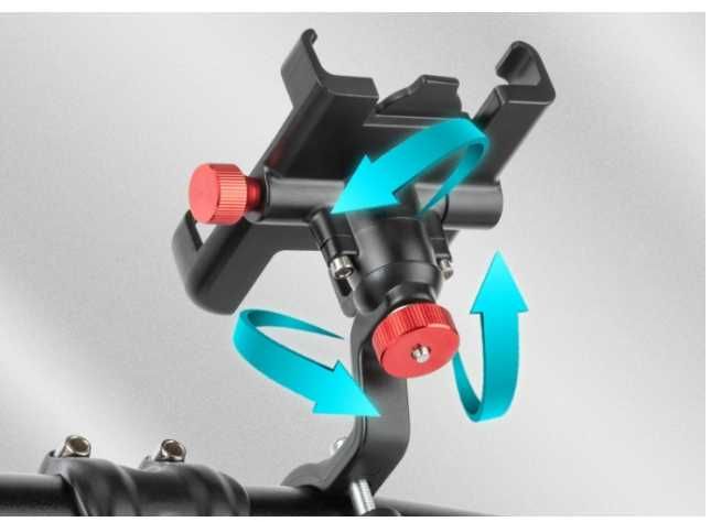 Uchwyt rowerowy dotelefonu na telefon nawigację metalowy na kierownik