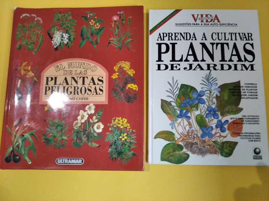 Livros sobre jardins, flores e plantas perigosas