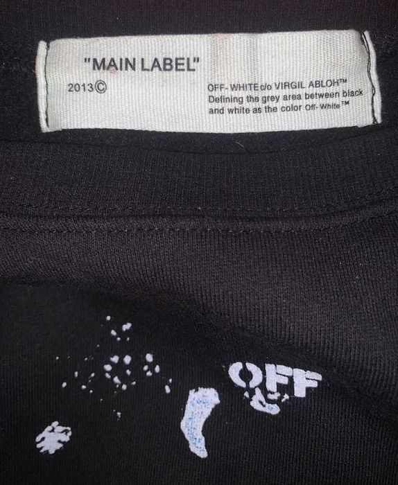 Off-White Seeing Things Diagonal Spray Paint Crewneck (FW17)