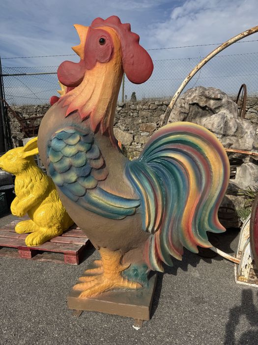 Galo 2m Altura Fibra Vidro Decoração!