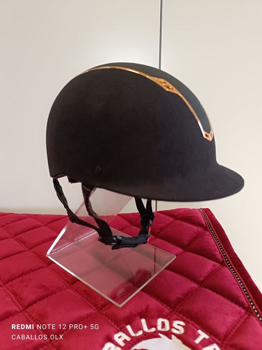 55;56;57 Kask jeździecki KnightsBridge czarny rosegold