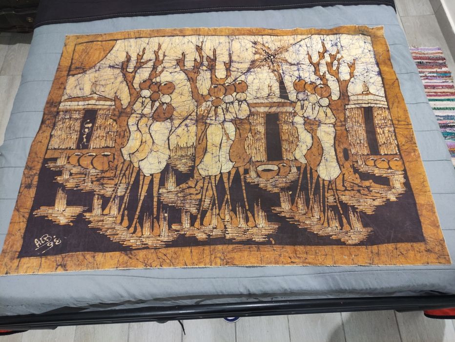 Arte Africana Pintura Sobre Tecido ( LOTE )