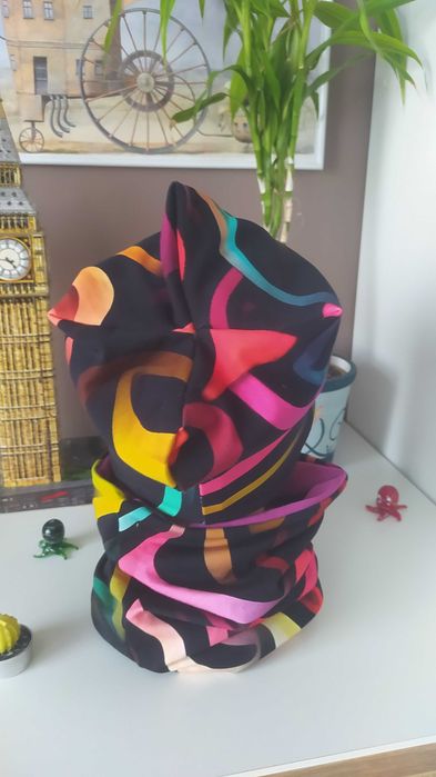 Czapka komin komplet damski