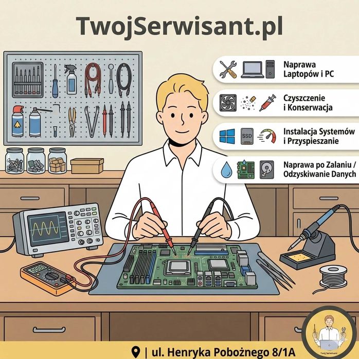 Profesjonalny Serwis Komputerowy | Naprawa Laptopów i PC | Dojazd | Szybko i z Gwarancją!