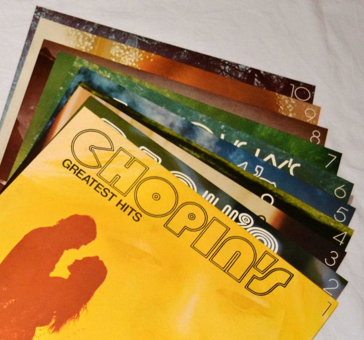 Colectânea de 10 discos LP, vinil 33RPM, música clássica