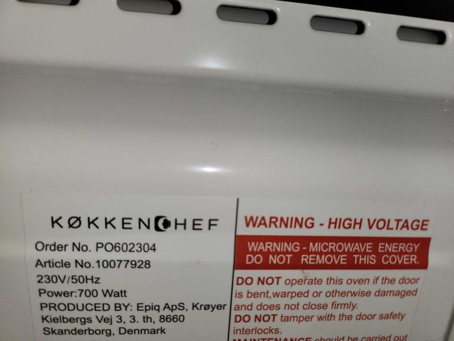 Мікрохвильова піч. Соло. Данія.