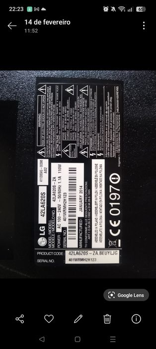 Smart TV  LG de 42 polegadas