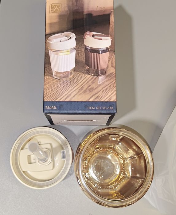 Przenośny Kubek w eleganckim stylu, kolor kawowy