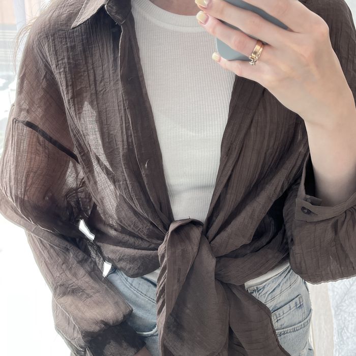 Жіноча коричнева сорочка, onesize