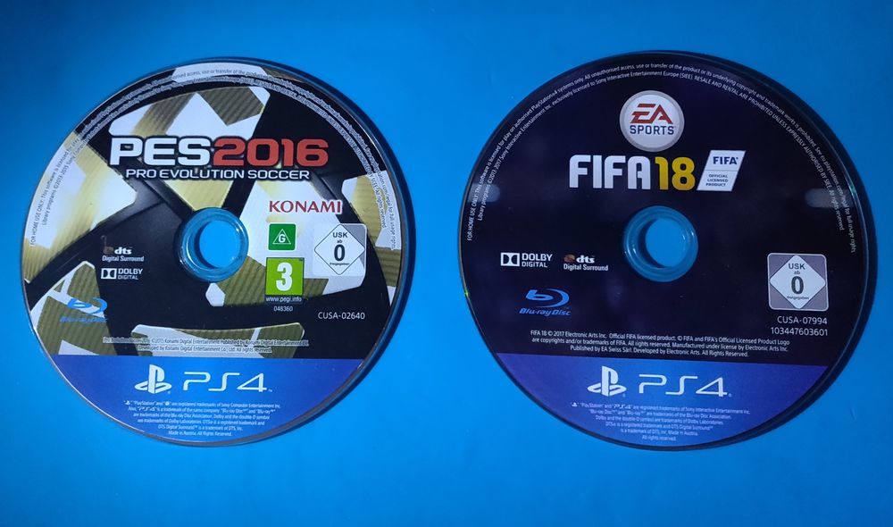 Jogos PS4 FIFA 18 e PES 16