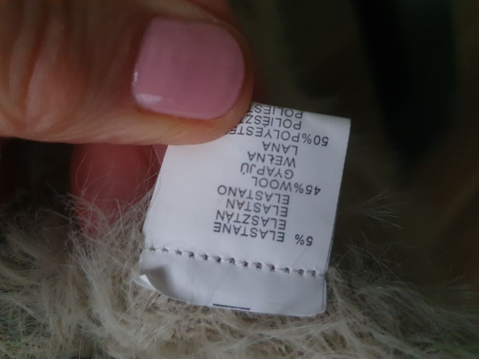 Długi alpakowy sweterek L