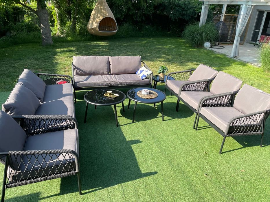 PORTO XXL zestaw mebli 2x sofa 4x fotel 4x stolik