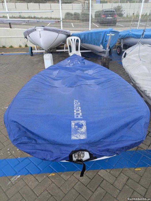 Barco á vela Topaz UNO RACE 3 velas, capa e carrinho de praia | Oeiras