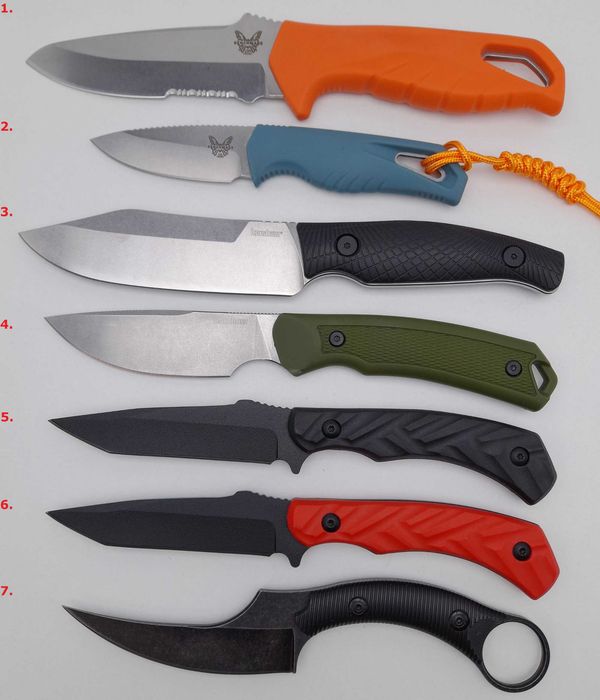 Ножі: Toor Knives - Darter T; Benchmade - Undercurrent, Intersect; Kershaw - Camp, Deshutes Skinne; Bastinelli - Mako