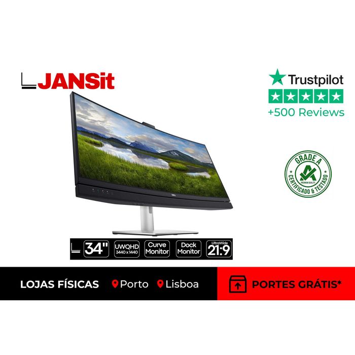 Dell C3422WE | 34″ | 21:9 | IPS | Webcam Speakers | Curve Dock Monitor