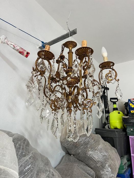 Conjunto de candeeiro de cristal