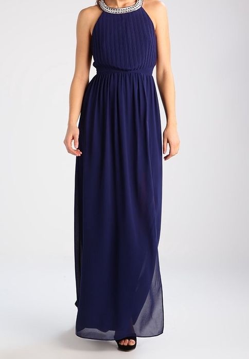 Елегантна сукня TFNC London М синя із стразами довга