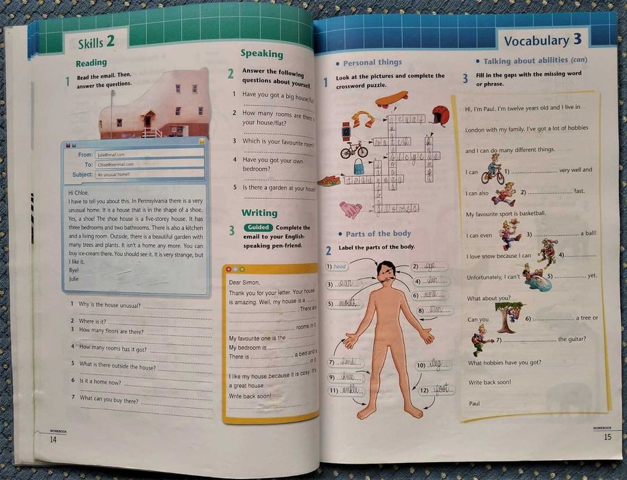 "Upload Inglês 5º Ano" Workbook & Grammar Book + eBook - Ótimo Estado!