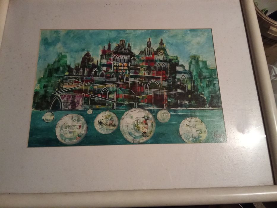 Quadro do artista de Vila de Prado