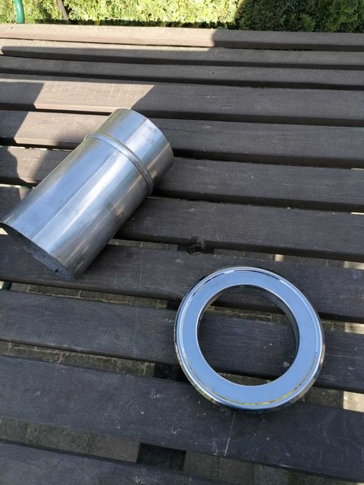 Kolano kwasowe, rozeta, przedłużka 125mm