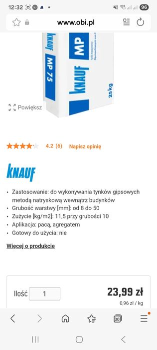 Tynk maszynowy mp75L