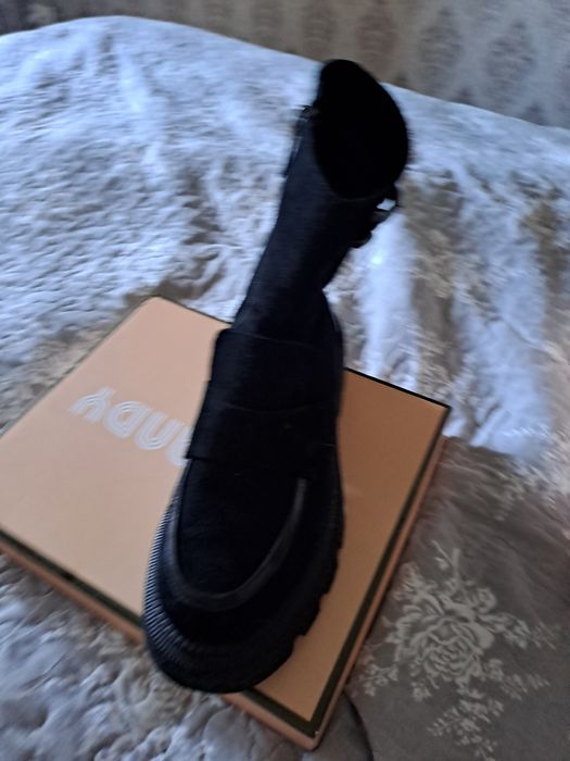 Теплые зимние замшевые ботинки