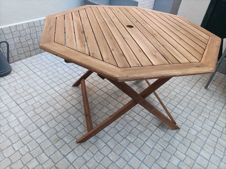 Mesa octogonal madeira