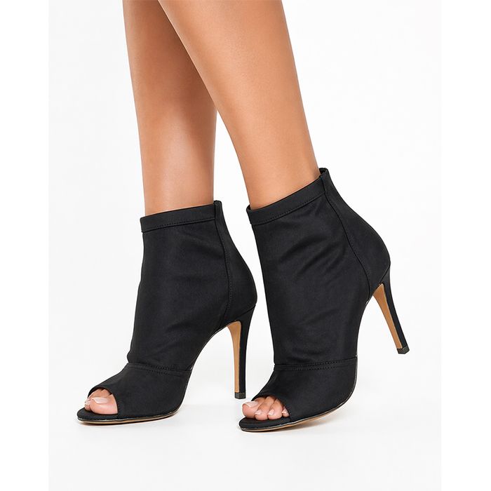 Czółenka damskie czarne z odkrytym palcem r. 41