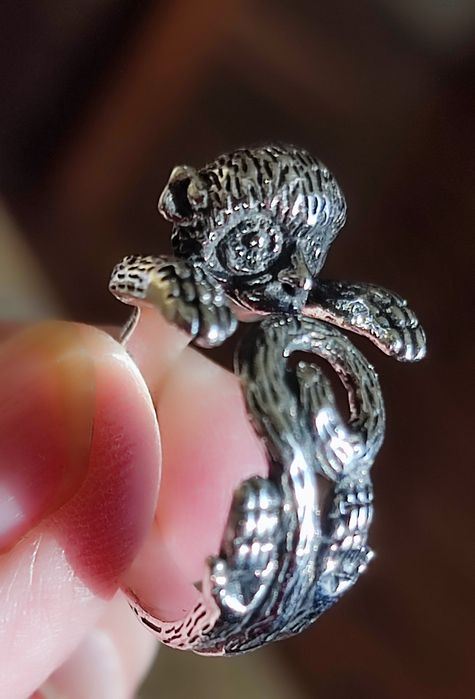 Pierścionek regulowany Małpka