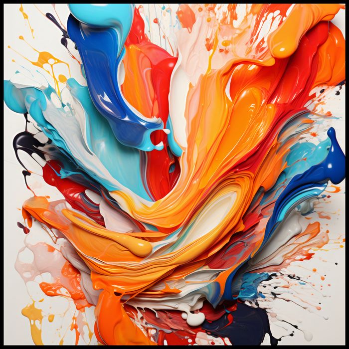 Plakat 90x90cm Taneczne Fale