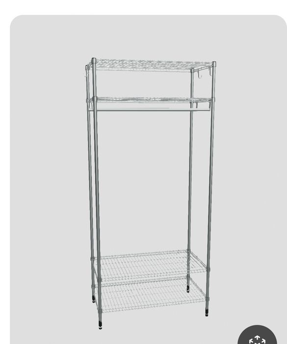 Estante com varão galvanizado. Foto referenciais