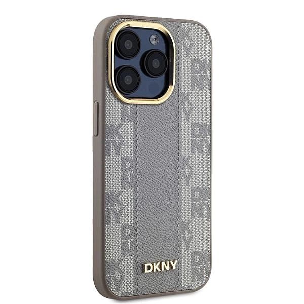 Etui DKNY Leather Checkered Mono Pattern MagSafe na iPhone 15 Pro - be