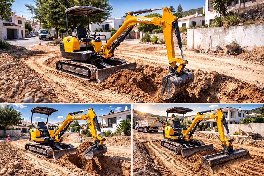 Mini Escavadora 1.5T | Limpeza de Terrenos e Valas – Faro & Algarve