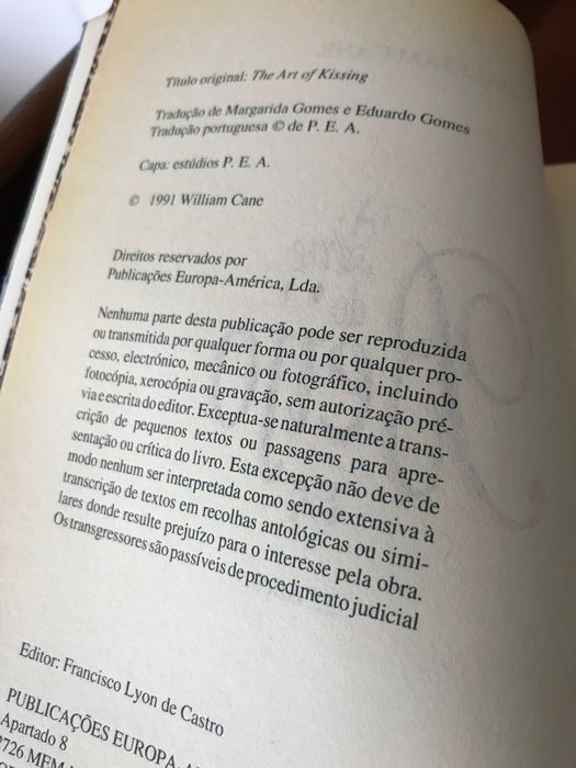 Livro "A Arte do Beijo" - William Cane