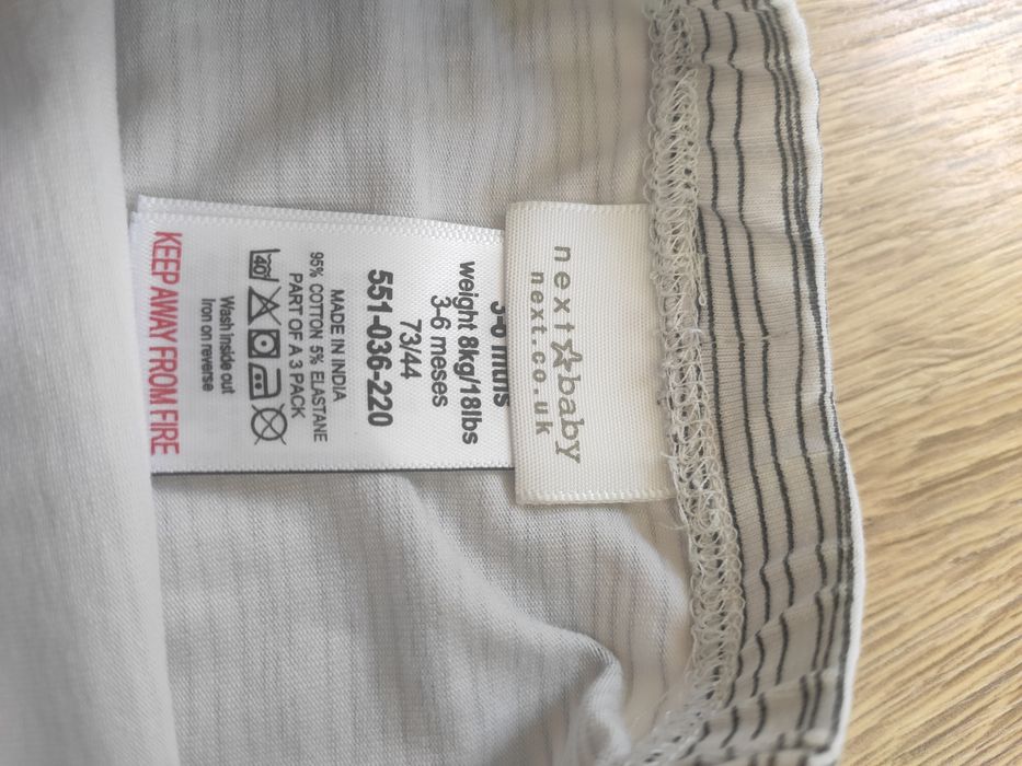 Spodnie baggy 62 68 Next chłopiec niemowlę