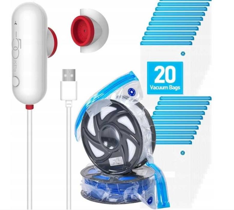 Vacbird zestaw worków próżniowych do filamentu drukarki 3D 19 worków