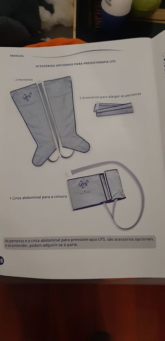 Máquina de pressoterapia com 3 meses de uso.